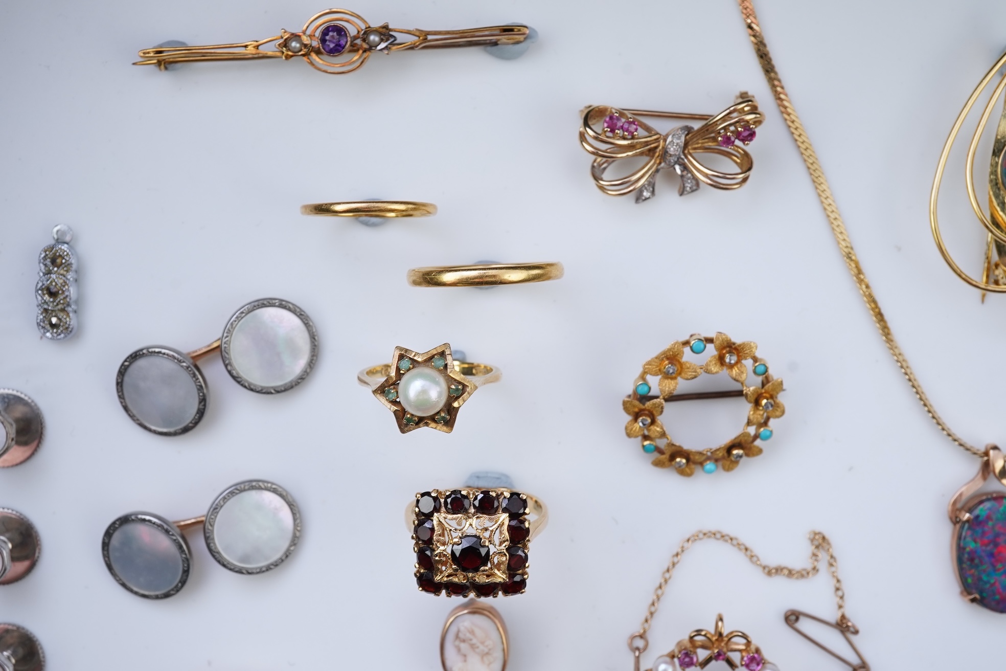 A large collection of jewels